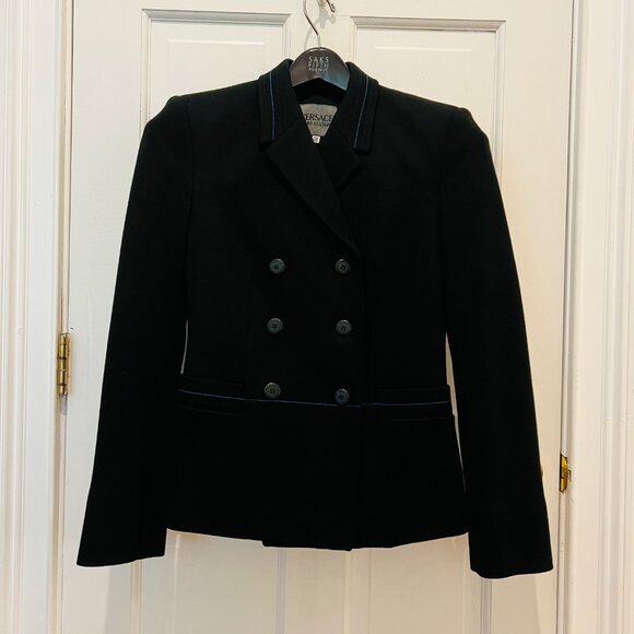 Versace Jeans Couture Double Breast Blazer Jacket and Skirt Suit Set EU 42 US 8 - Picture 10 of 16